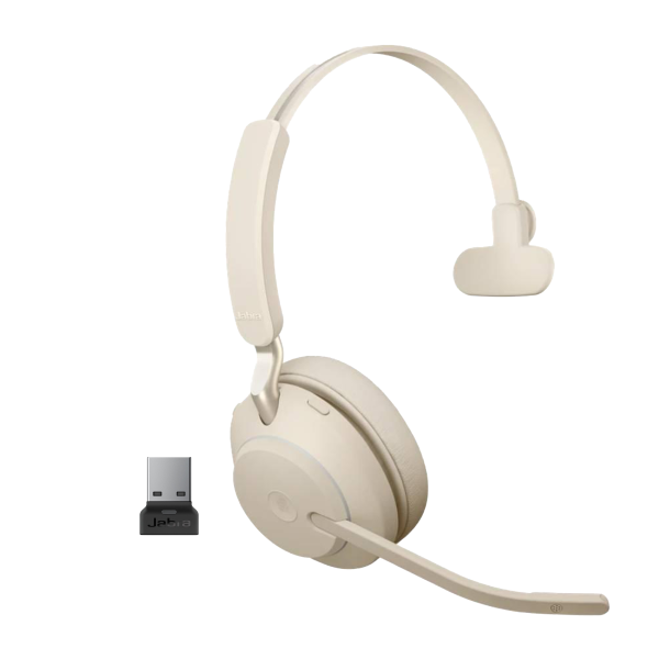 Jabra Evolve2 65 Link380a MS Mono Beige Jabra Evolve2 65 Link380a MS Mono Beige